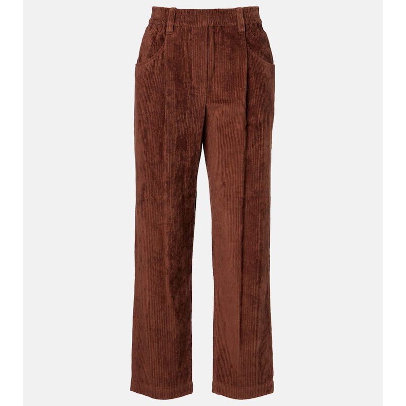 Brunello Cucinelli Cotton corduroy wide-leg pants