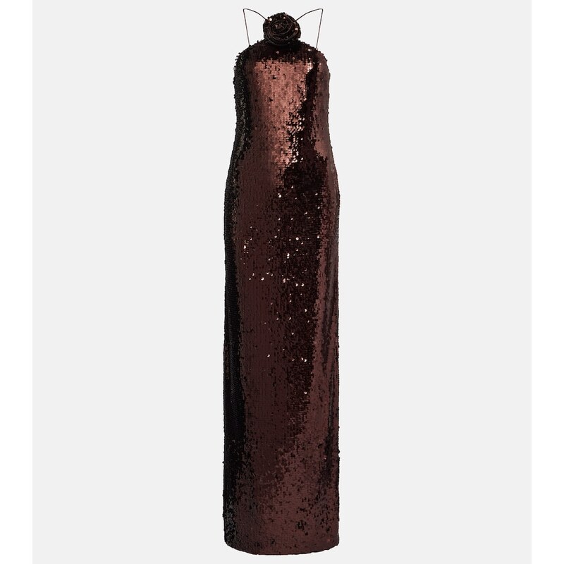 Magda Butrym Floral-appliquÃ maxi dress