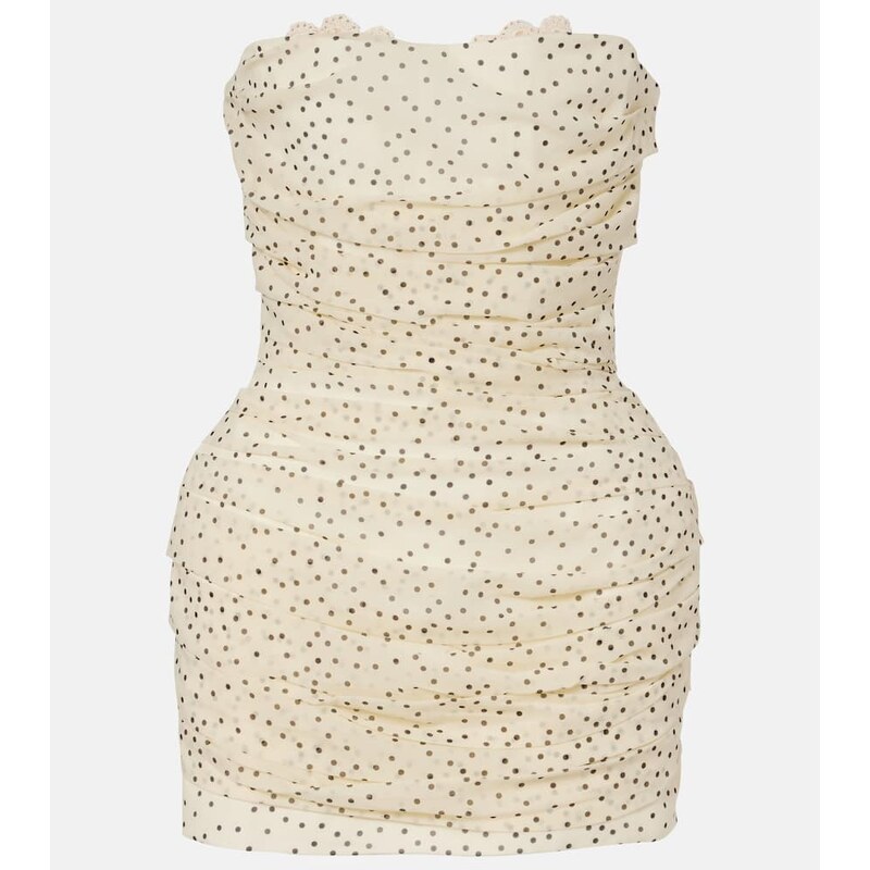 Magda Butrym Polka-dots ruched silk-blend minidress