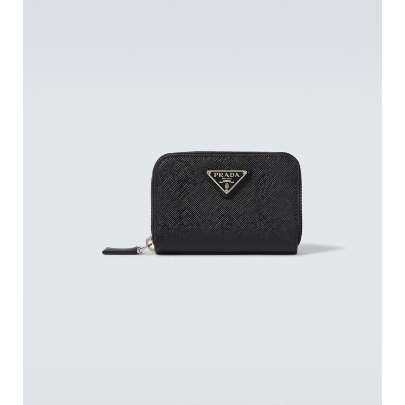 Prada Logo Saffiano leather coin purse