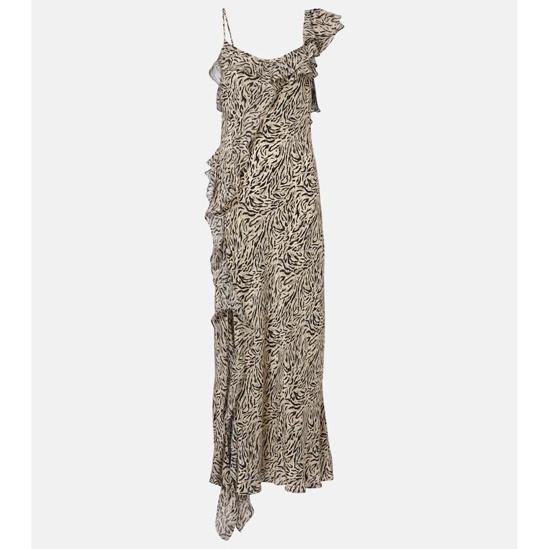 Rixo Ester silk crÃªpe de chine maxi dress