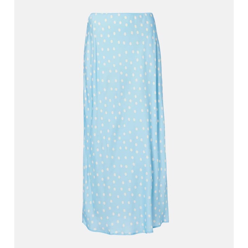 Rixo Ardith polka-dot midi skirt
