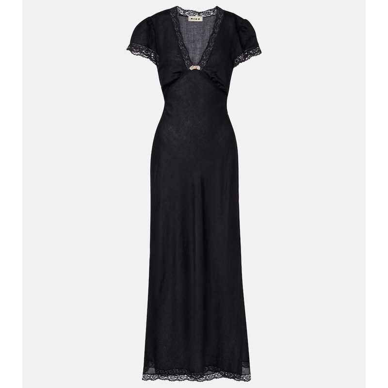 Rixo Clarice lace-trimmed midi dress