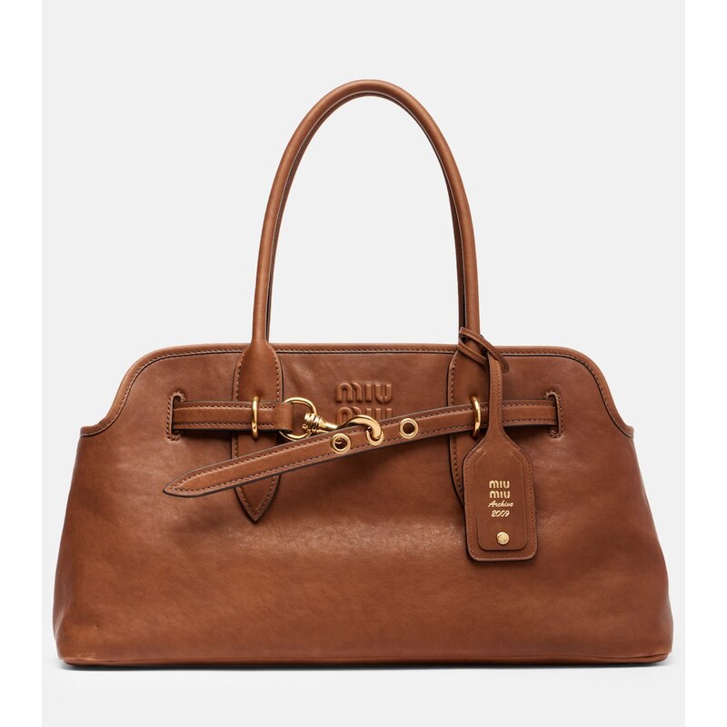 Miu Miu Aventure Large leather tote bag