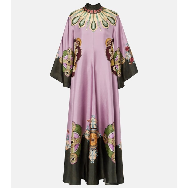 La DoubleJ Magnifico printed silk twill kaftan