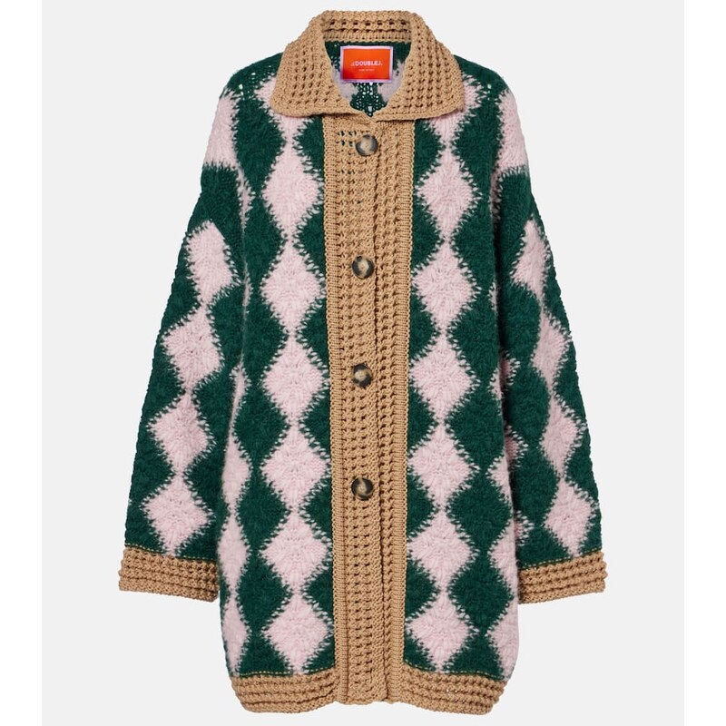 La DoubleJ Crochet wool-blend cardigan