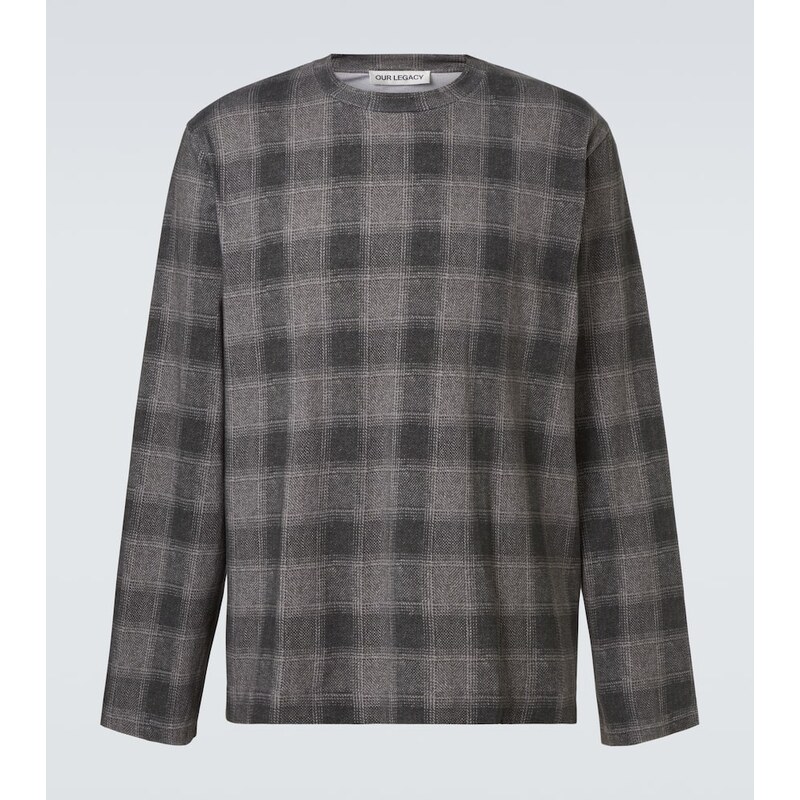 Our Legacy Box checked cotton jersey T-shirt
