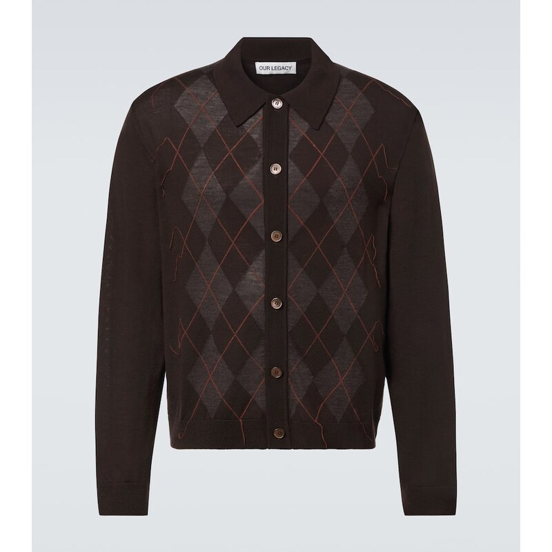 Our Legacy Evening argyle wool cardigan