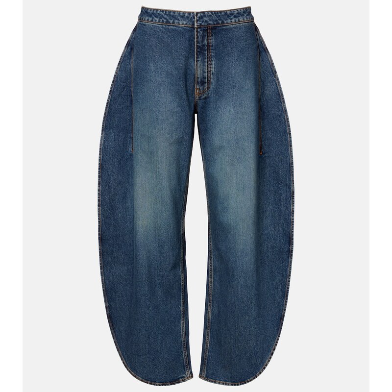 Alaïa Mid-rise barrel-leg jeans