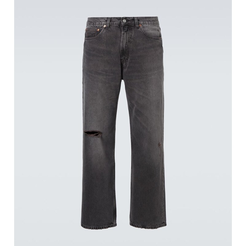Our Legacy Third Cut distressed wide-leg jeans