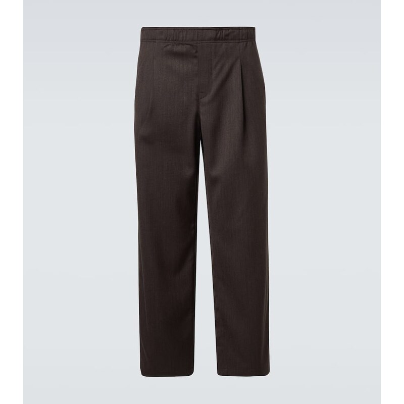 Our Legacy Leisure mid-rise wide-leg wool pants