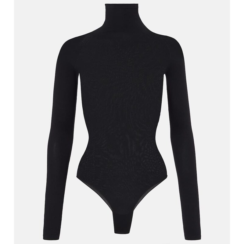 Dětské tričko Alaïa Second-skin bodysuit v černé barvě