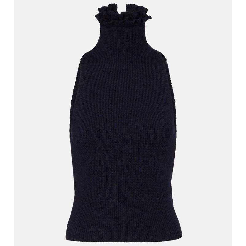 Alaïa Wool and silk-blend turtleneck top