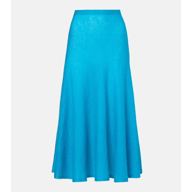 Alaïa Circle mohair and wool-blend midi skirt