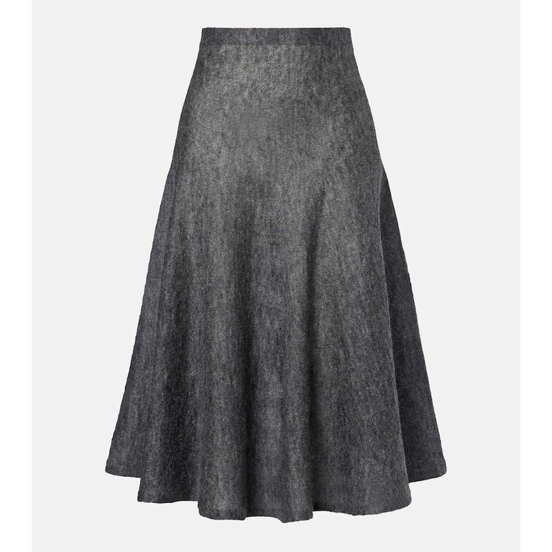 Alaïa Mohair and wool-blend midi skirt