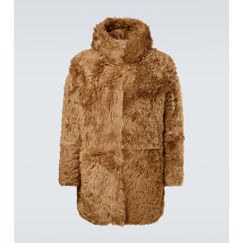 ERL Hooded shearling coat