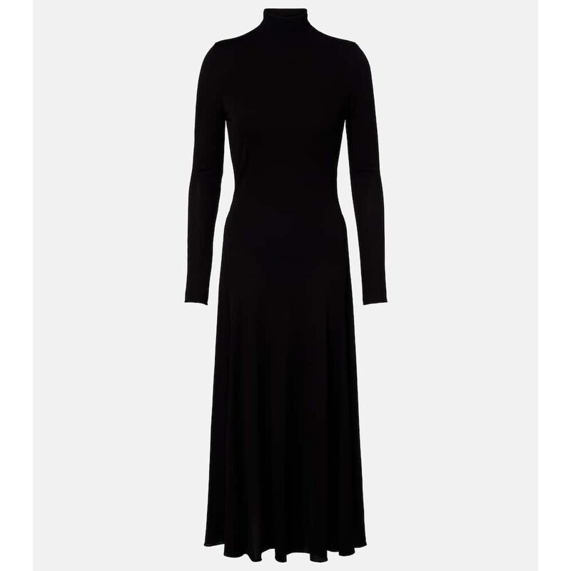 Alaïa Heart cutout jersey midi dress