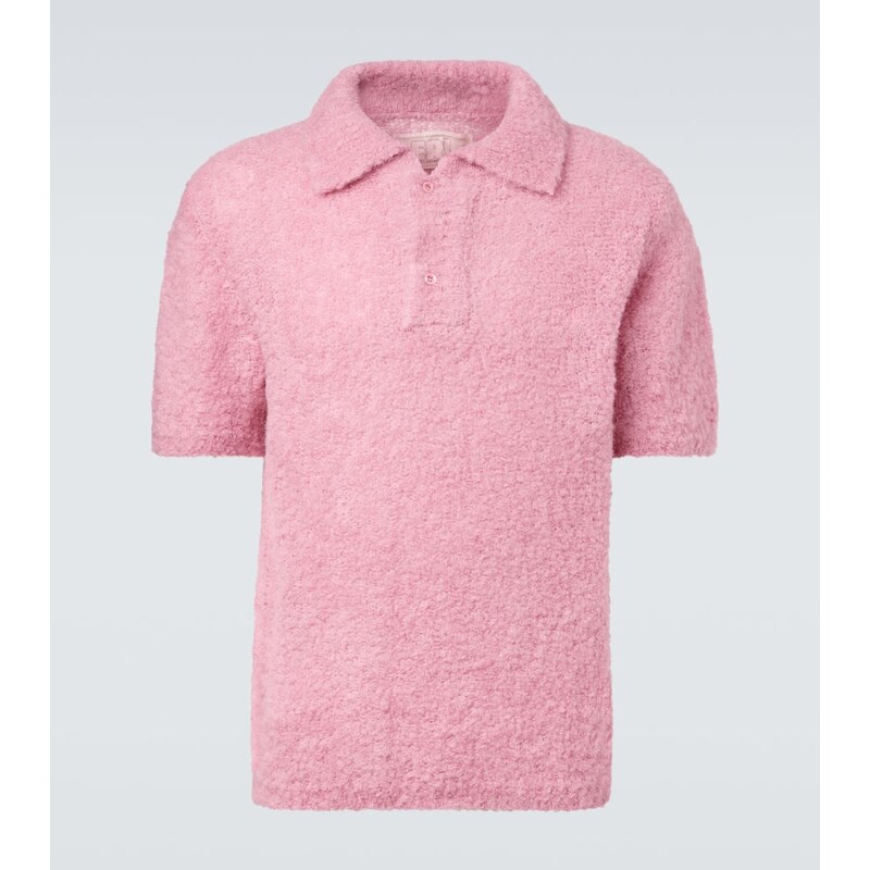 ERL Alpaca-blend polo sweater