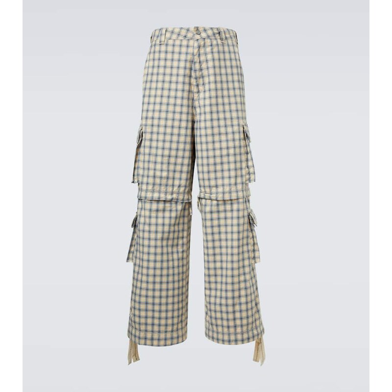 ERL Checked cotton cargo pants