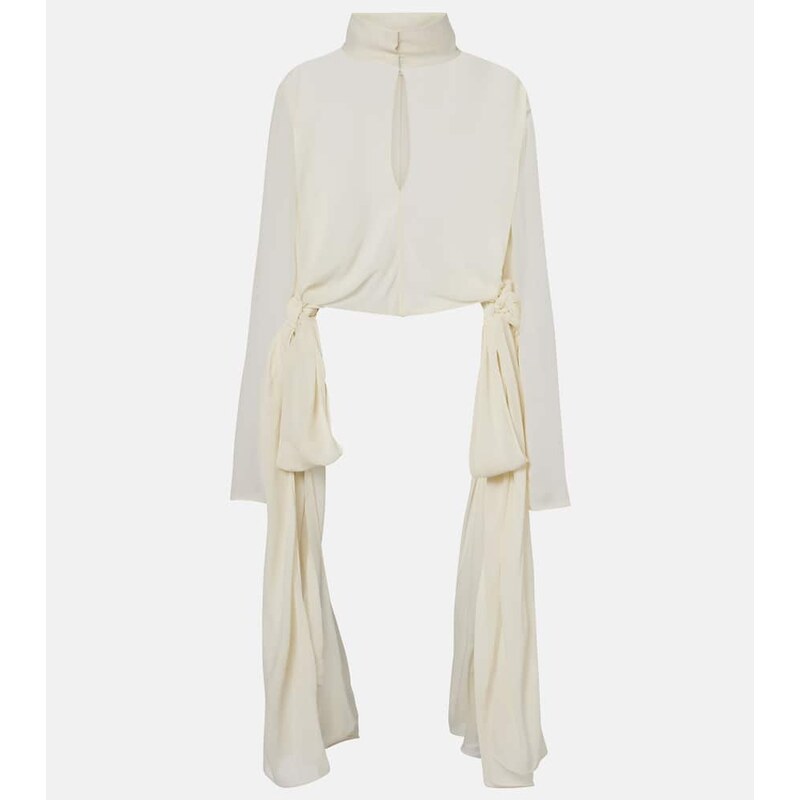 Dámská halenka Alaïa Semi-sheer blouse v bílé barvě