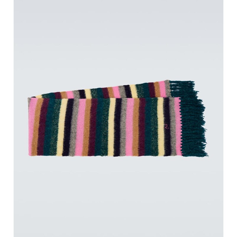 ERL Striped alpaca wool and mohair-blend scarf