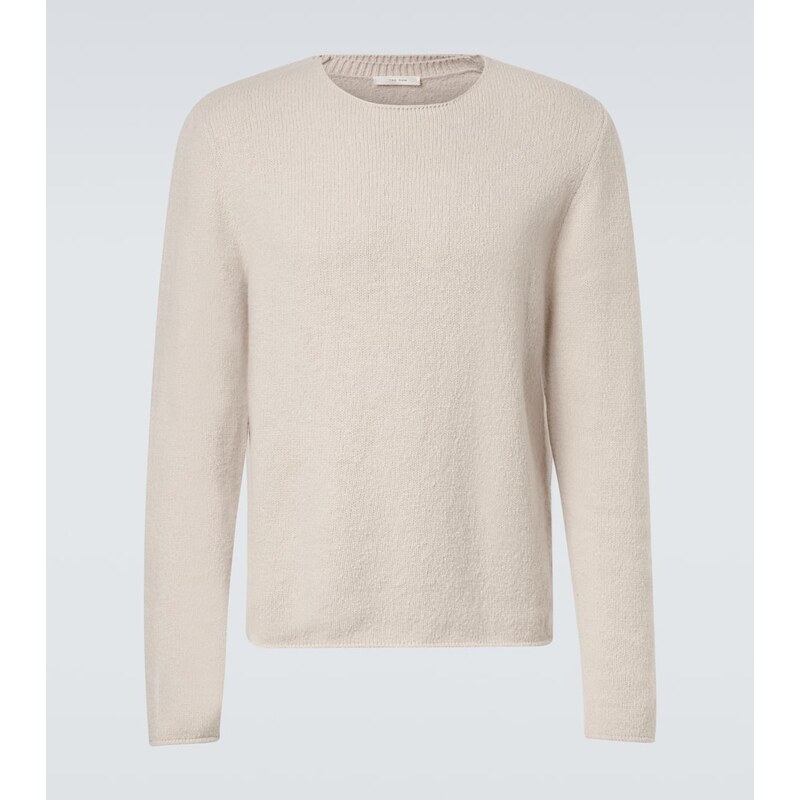 Pánský klasický svetr z vlny ve barvě beige