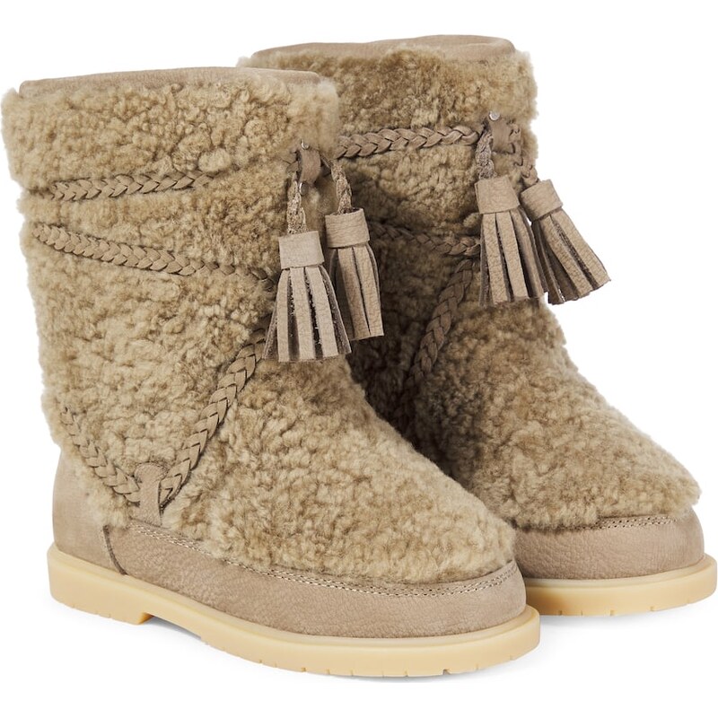 Donsje Myril fringed shearling boots