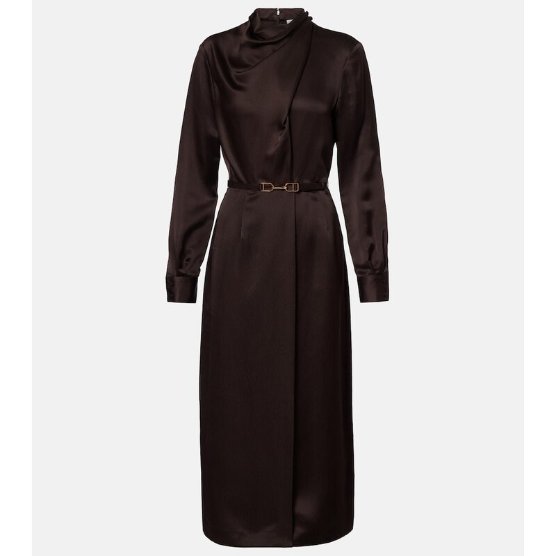 Gabriela Hearst Josef belted silk midi dress