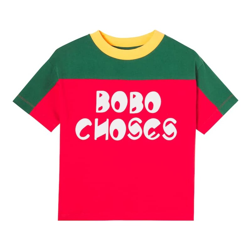 Bobo Choses Logo colorblocked cotton T-shirt