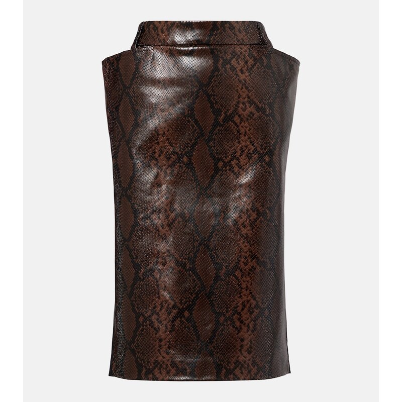 Stella McCartney Snake-effect midi skirt