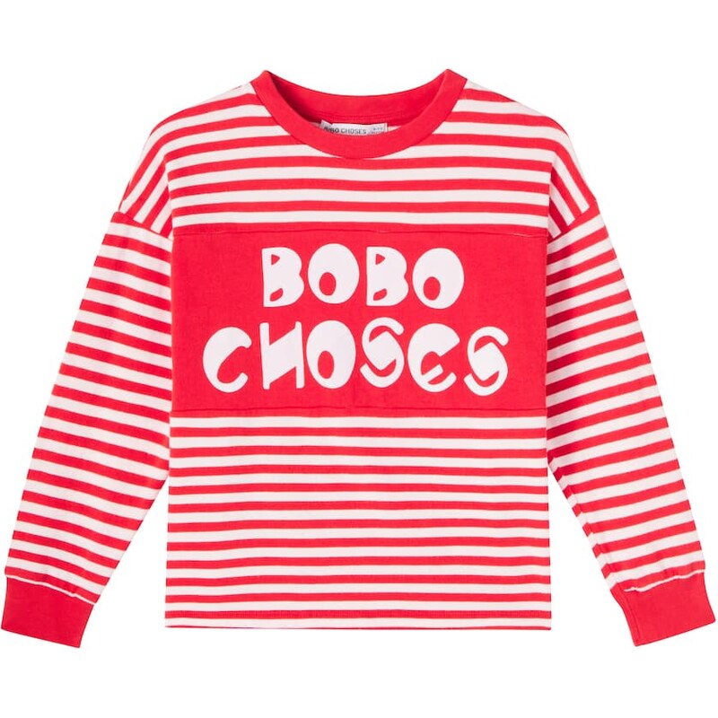 Bobo Choses Logo striped cotton T-shirt