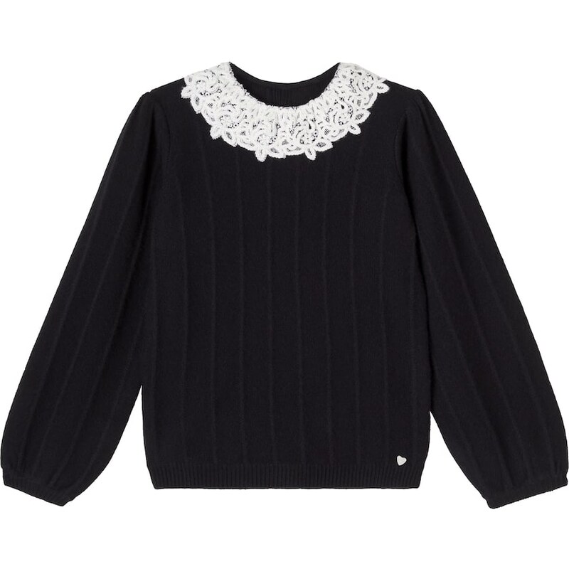Tartine et Chocolat Lace-trimmed sweater
