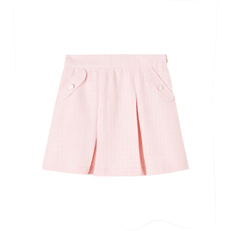 Tartine et Chocolat Pleated tweed skirt