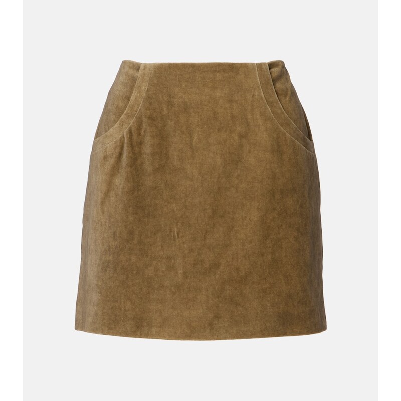 Blazé Milano Coci high-rise cotton velvet miniskirt