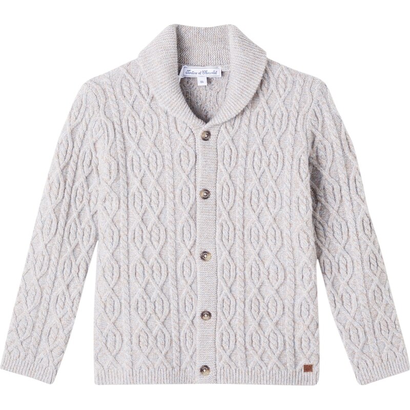 Tartine et Chocolat Cable-knit wool cardigan
