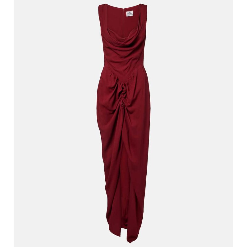 Vivienne Westwood Panther draped crÃªpe gown