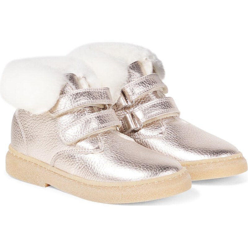 Pom dApi Trix Easy metallic leather ankle boots