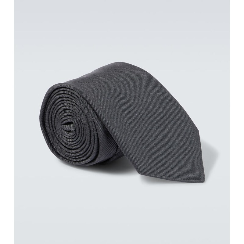 Prada Logo silk tie