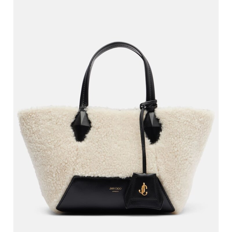 Jimmy Choo Diamond Small shearling tote bag