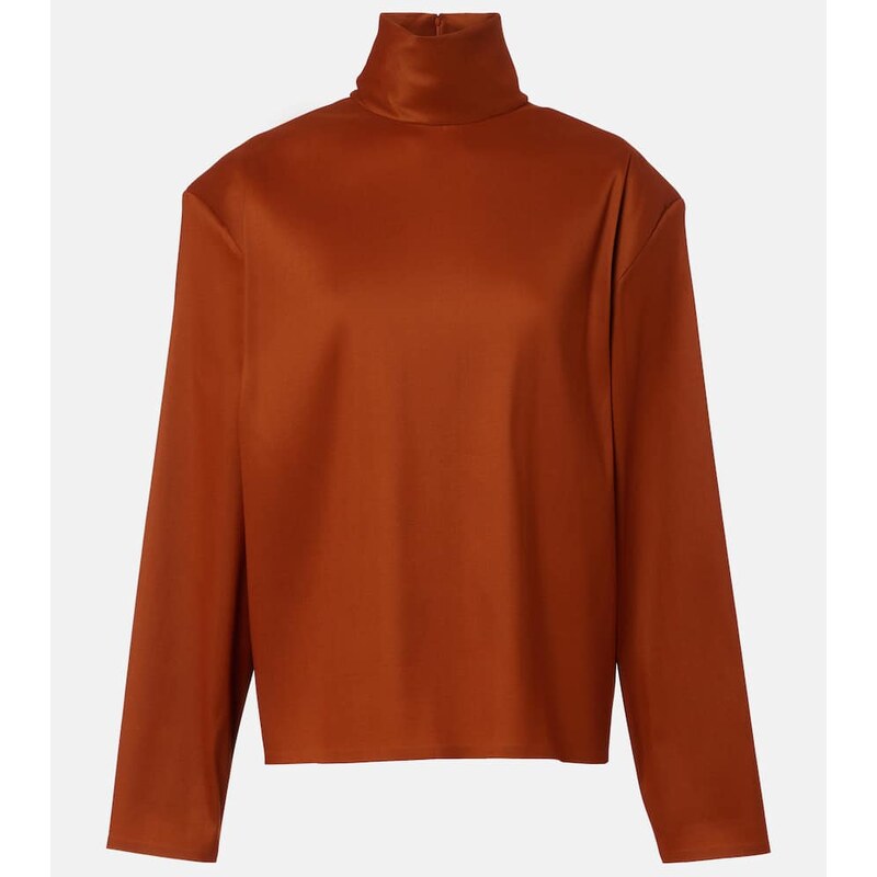 Saint Laurent Silk-blend top