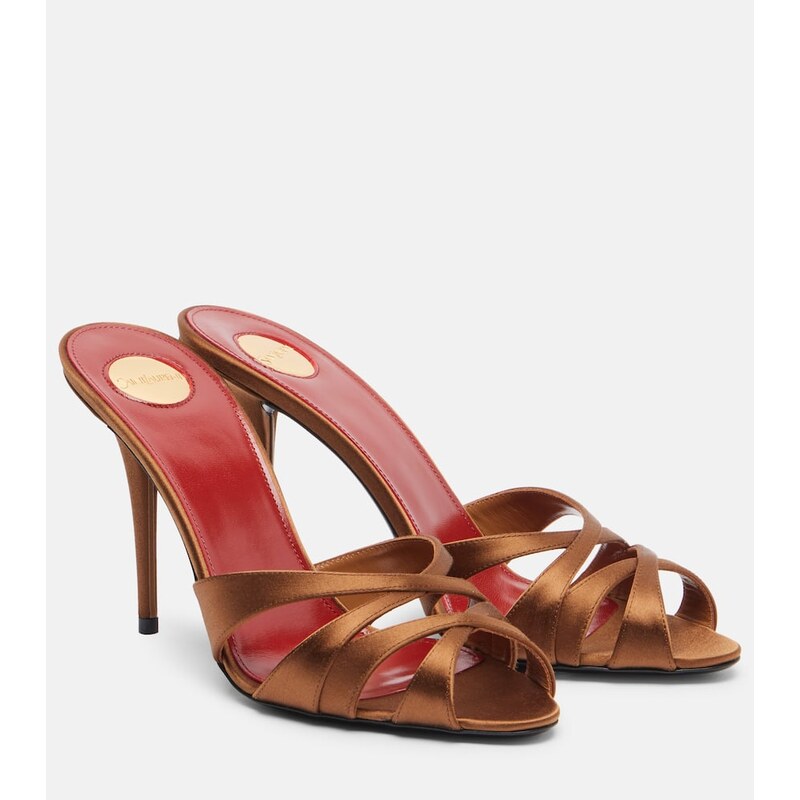 Saint Laurent Chandelle 95 satin sandals