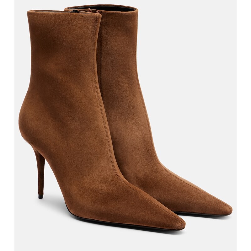 Saint Laurent Ashley 90 suede ankle boots