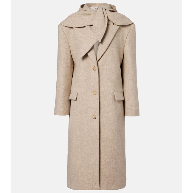 Magda Butrym Scarf-detail wool and silk coat