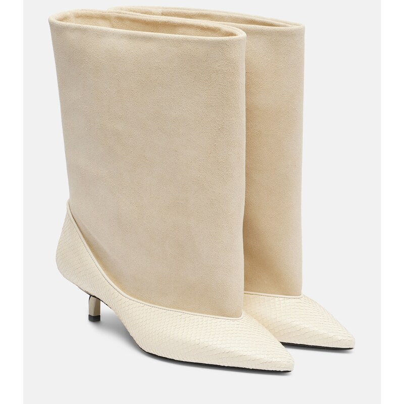 Jacquemus Tourni leather and suede ankle boots