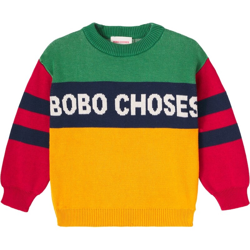 Bobo Choses Logo colorblocked cotton sweater