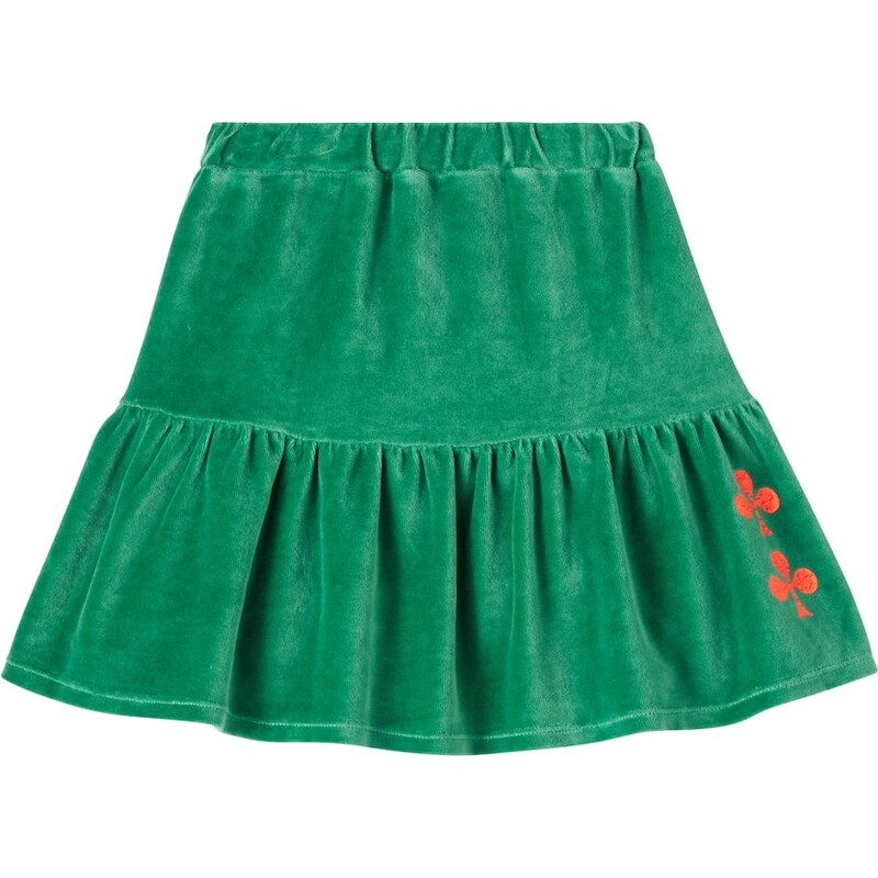 Bobo Choses Printed tiered cotton terry skirt