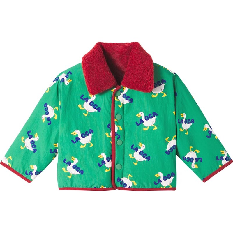 Bobo Choses Baby La Oca reversible teddy jacket