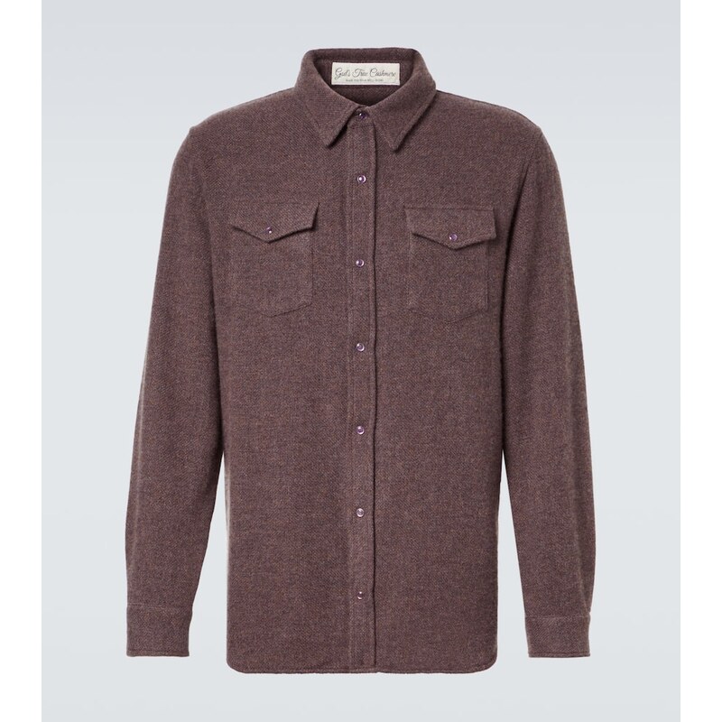 Gods True Cashmere Cashmere shirt with amethyst