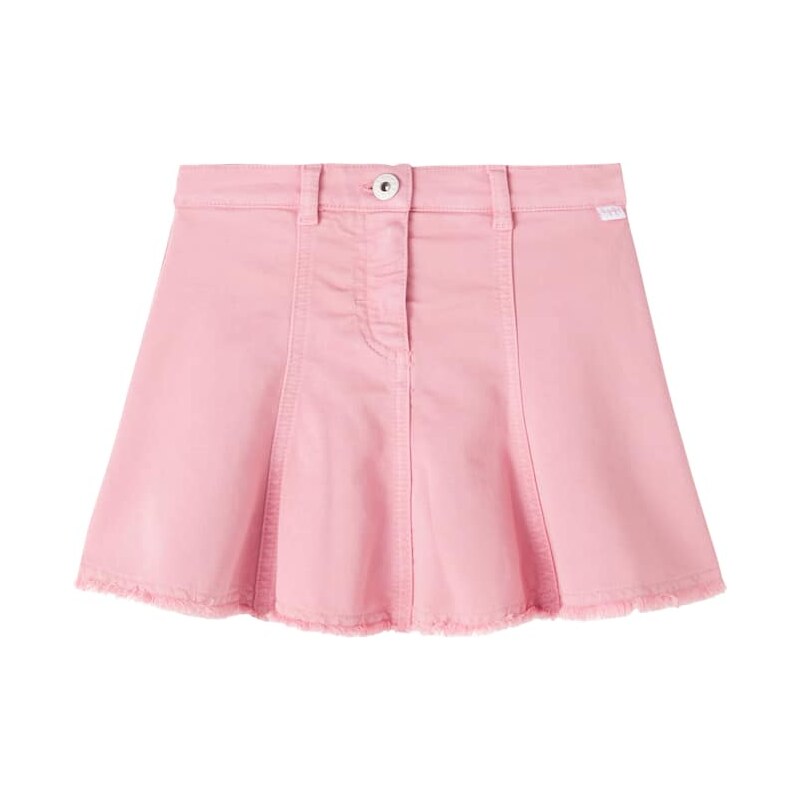 Il Gufo Pleated denim skirt