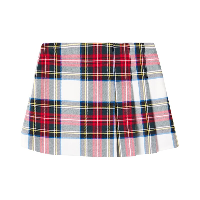 Il Gufo Plaid pleated skirt